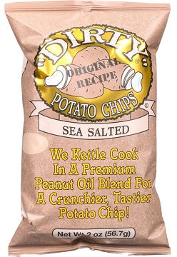 Dirty Potato Chips Sea Salt and Pepper, Two Ounce Bags (Pack of 25)