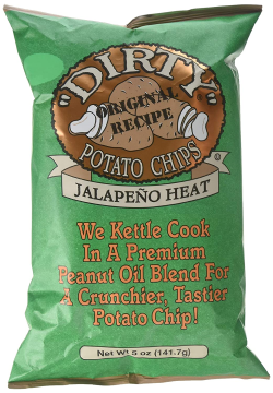 Dirty Potato Chips Jalapeno, Two Ounce Bags (Pack of 25)