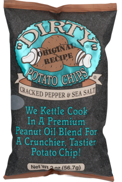 Dirty Potato Chips BBQ, Two Ounce Bags (Pack of 25)
