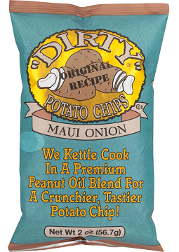 Dirty Potato Chips Maui Onion, Two Ounce Bags (Pack of 25)