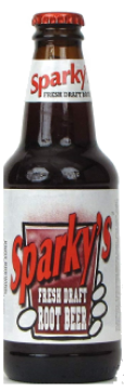 Sparky's Root Beer, 12 Ounce Glass Bottles (Pack of 24)